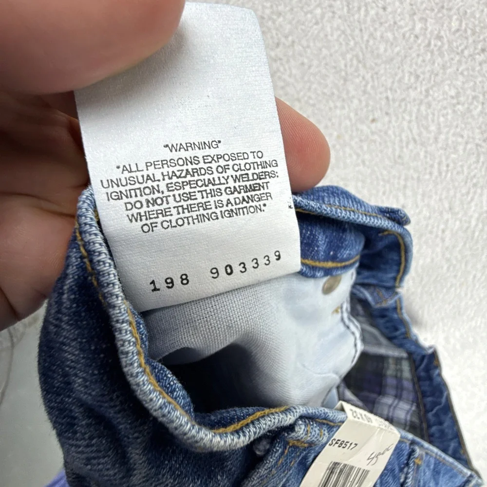 Carhartt Mens SF8517 Flannel Lined Relaxed Fit Denim Jeans 40x32 Blue USA‎ NWT
